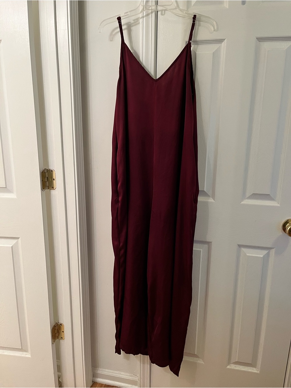 JAKI London Burgundy Wide Leg Jumpsuit Women S/M Made in Italy